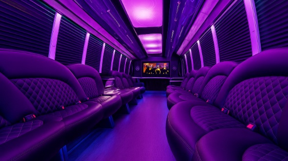 Interior of Carney Party Bus Company's 20 Passenger Party Bus in Carney