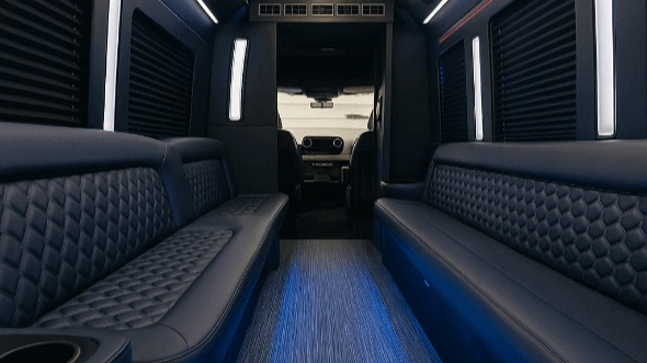 Interior of Crofton Party Bus Company's 20 Passenger Party Bus in Crofton