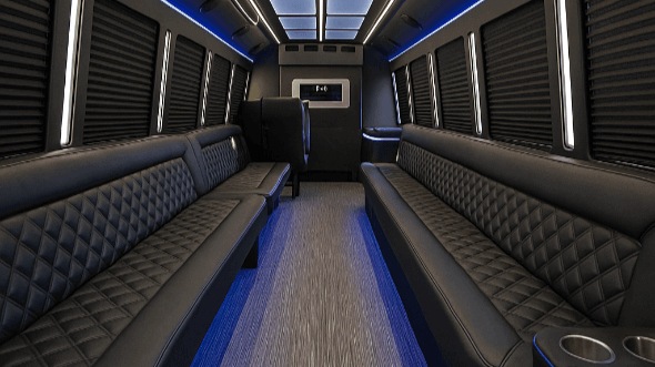 Interior of Reisterstown Party Bus Company's 25 Passenger Party Bus in Reisterstown