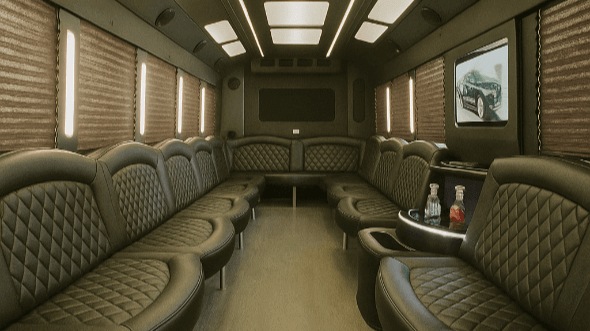 25 Passenger Party Bus Interior
