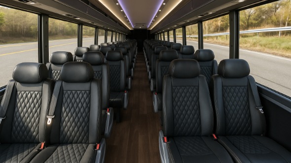 Interior of Maryland Party Bus Company's 28 Passenger Minibus in Maryland