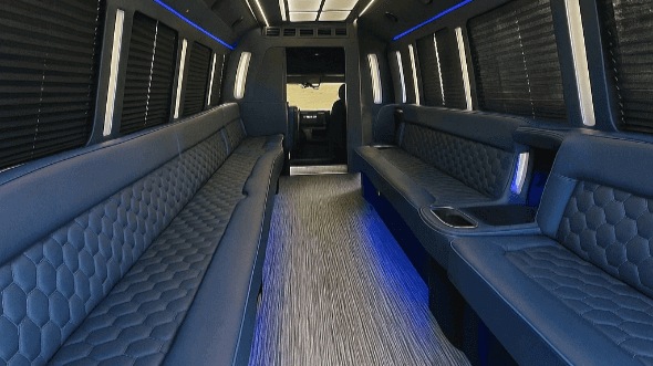 Interior of Frederick Party Bus Company's 40 Passenger Party Bus in Frederick