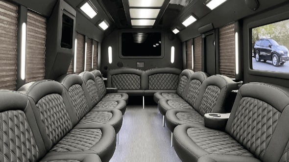 Interior of Clarksburg Party Bus Company's 50 Passenger Party Bus in Clarksburg
