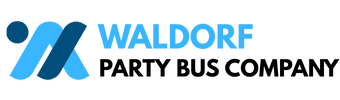 waldorf party bus company logo